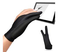 Guante de dibujo para tableta gráfica, guante de dibujo, guante antiincrustante para tableta gráfica, guantes de artista antitáctil para tableta de dibujo, guante de dos dedos