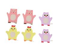 Guante de Ducha Infantil Estampado Animal, 6 Piezas