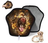 Guante de eliminación de pelo de mascotas para gatos, perros, estampado de león, reutilizables, electrostáticos, herramienta de cepillo para sofá, ropa, alfombra, muebles, asiento de coche, 1 paquete