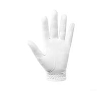 Guante de golf para mujer para mano izquierda con panel trasero perforado y textura de palma de grano fino para un agarre estable y comodidad (mujer-18)