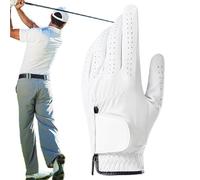Guante de golf para zurdos, piel de cordero, guantes de golf para hombre para mano izquierda, guantes de golf para conducir, poner, práctica, juego de campo, comodidad, agarre, absorción de sudor y