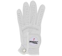 Guante de golf Titleist Perma Soft para mujer, talla regular, para mano izquierda, color blanco perlado (talla grande, se usa en la mano izquierda)