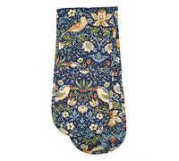 Guante de horno doble acolchado con diseño de Strawberry Thief Navy 100% William Morris Gallery