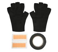 Guante de manicura outdoorm sin dedos con cinta adhesiva para el cuidado de la piel, guantes suaves y transpirables con protección UV