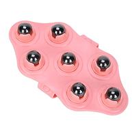 Guante de Masaje en Forma de Palma, Masajeador Corporal a Mano para Alivio del Dolor de Cuello Posterior, Herramienta de Masaje de Cuerpo Completo, Manual 7 360 Grados Bolas de Rodillo de Metal