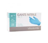 Guante de nitrilo sin polvo Vitadomia T S 6-7 100 uts
