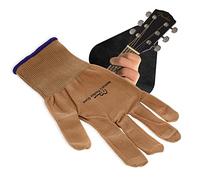 Guante de práctica para músicos - 1 paquete de guantes de guitarra para mujeres y hombres, protectores de dedos para tocar instrumentos de cuerda, problemas de manos y más, Medium, Beige