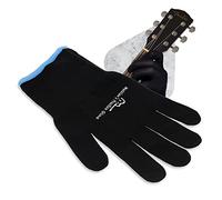 Guante de práctica para músicos - 1 paquete de guantes de guitarra para mujeres y hombres, protectores de dedos para tocar instrumentos de cuerda, problemas de manos y más, XL, Negro