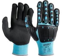 Hazet 1987-6 Guantes de mecánico, protección con protectores de TPR, tejido de punto fino, gran agarre, larga vida útil, talla L, probados contra riesgos mecánicos, protección contra cortes