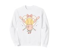 Guante de Softball con Lazo en Forma de corazón, Color Cereza Pastel Sudadera