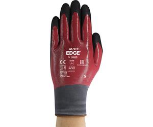 Guante de trabajo EDGE® 48-919 Ansell, rojo/negro, UE 12 pares