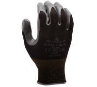 Guante de trabajo sin costuras Showa 370W Nylon Palma Nitrilo Propósito general