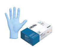 Guante desechable nitrilo santex gd21 azul talla xl caja de 100