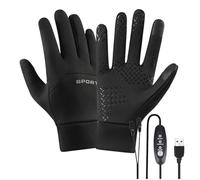 Guante eléctrico con calefacción - USB 3 configuraciones , Guantes con calefacción por USB , Manoplas térmicas a prueba de viento , Guante térmico de invierno con pantalla táctil | Calentadores térmic