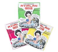 Guante exfoliante para lavado corporal, esponja vegetal coreana, cuidado de la piel, cara, labios, cuerpo, cepillo para polvo corporal, cepillo para pies y espalda (verde, amarillo y rojo, paquete de