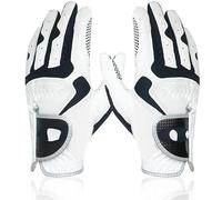Guante Golf 1 par de Guantes Golf for Hombres y Mujeres, Deportivos for Mano Izquierda Derecha, Regalo for golfistas, Azul Blanco(1pair 2pcs White,Small S 22)