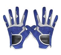 Guante Golf Guante de golf for hombre, un par de piezas, 2 opciones de color, sistema de agarre mejorado, fresco, cómodo, Color azul, blanco, mano izquierda derecha Guantes Golf(1pair Blue,Medium M 23
