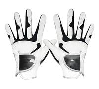 Guante Golf Guante de golf for hombre, un par de piezas, 2 opciones de color, sistema de agarre mejorado, fresco, cómodo, Color azul, blanco, mano izquierda derecha Guantes Golf(1pair White,Medium M 2
