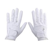 Guante Golf Guantes de Golf for Hombre, Mano Izquierda/Derecha, 2 Colores, Suaves, Blanco, Gris Oscuro, for Entrenamiento Swing, partículas, Guantes Transpirables(1 Pair White,22 Small)