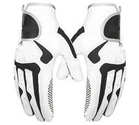 Guante Golf Guantes de Golf Profesionales for Hombre, Transpirables, Tela Suave, Color Azul y Blanco, Antideslizantes, Deportivos, for Regalo Golfista, 1 ud(1pair White,Small S 22)