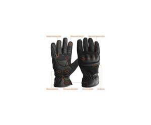 Guante motorista JUBA piel flor anti-impactos tactil talla 8