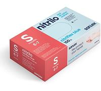 Santex Guante de nitrilo desechable sin polvo Azul 100 unidades Talla P