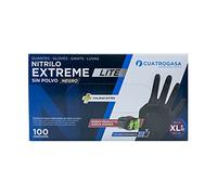 GUANTE NITRILO NEGRO EXTREME XL 4GASA 100UDS