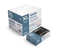 Santex Guantes Nitrilo Sin Polvo Negro T-XL 100uds
