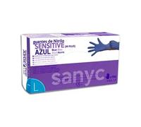 Guante Nitrilo Sensitive Azul Talla Grande 100 Un