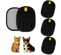 Guante para eliminar el pelo de animales, juego de 4 unidades, indispensable para los propietarios de mascotas, guantes de depilación electrostáticos, quitapelos para gatos, cepillo de depilación para