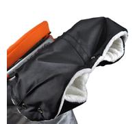 Guante para Manillar de Cochecito, Toalla de Lana, Calentador de Manos, Manoplas Impermeables y Cortavientos, Accesorios Esenciales (Negro)