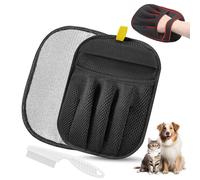 Guante Quita Pelo Gato, 2pcs Manopla Quita Pelos Mascota, Guante Pelo Gato, Guante Quitapelos Mascotas, Guante Reutilizable Quita Pelo Mascota, Double Sided Estático Pet Hair Remover Glove (Negro B)