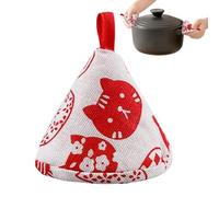 Guante resistente al calor para asas de tapas de ollas, guantes de cocina triangulares para horno, guantes con diseño de gato para cocina camping exterior ahumador parrilla casa