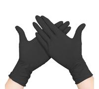guantes, 50/100 piezas guantes de trabajo para platos, cocina, jardín, limpieza del hogar, peluquería, guantes sin polvo (negro 50 piezas, S)