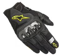 Alpinestars SMX 1 Air V2 Guantes, negro-amarillo, tamaño S