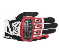 Alpinestars SMX-2 Air Carbon V2 Guantes de moto, negro/rojo/blanco, Talla S