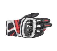 Alpinestars SP X Air Carbon V2 Guantes de motocicleta, Negro/Blanco/Rojo, Talla S