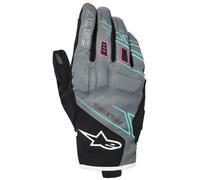 Alpinestars Stella Moblast WP Guantes de moto impermeables para mujer, negro-gris, tamaño L