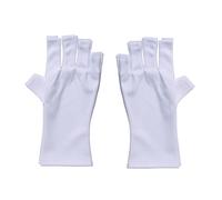 Guantes anti UV para lámpara de uñas de gel para manicura, guantes sin dedos para protección contra radiación UV