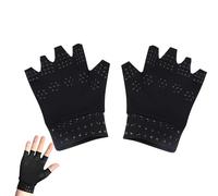 Guantes antiartritis con imanes, compresión sin dedos para dolor de manos, terapia hematoide alivio manos doloridas