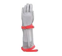 Guantes anticorte Guantes a prueba de cortes con anillo de acero inoxidable, guantes de trabajo de seguridad para motosierra, captura de peces, ostras curiosas, impermeables y resistentes al óxido