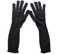 Guantes Anticortes, 3 pares de guantes de trabajo anticorte de 40 cm de largo, de metal, acero inoxidable, resistentes a cortes con alambre de acero, guantes tácticos de protección for carniceros.