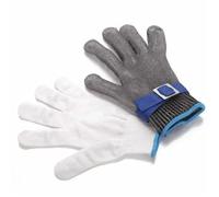 Guantes Anticortes, Guantes de acero inoxidable 316 grado A9 resistentes a cortes. Guantes de protección for seguridad en mataderos industriales.(L)