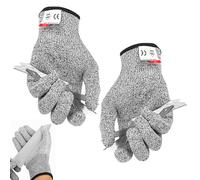Guantes anticortes: guantes de trabajo resistentes a los cortes de 5 niveles, protectores de manos de jardinería de cocina transpirables para carpintero, almacén, arquitectura, desollado