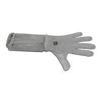 Guantes Anticortes, Guantes resistentes a cortes, con resorte, de acero inoxidable 316L, de longitud extendida, de malla de alambre.(15cm,Medium)