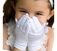Guantes Blancos Cómodos con Temática De Princesas para Niños Ideales Sesiones Fotográficas Recitales Y Trajes Fiesta Cumpleaños Guantes Niños