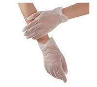 Guantes Blancos Guantes de novia frescos de tul con pequeñas perlas y flores blancas, cortos, for novias de graduación.