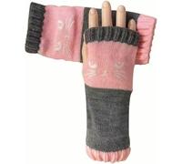 Guantes bordados de gato de punto cálidos y modernos sin dedos para mujer, hombre, jóvenes, personas mayores, adecuados para interiores, exteriores, montañismo, senderismo, frío, invierno, ocio, uso