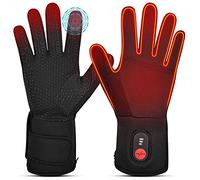 Guantes Calefactables Electrónicos para Hombre y Mujer, Guantes Calefactables Moto Invierno Térmicos de Artritis Batería Recargable Calentador de Mano para Esquí Motociclismo Pesca Senderismo Caza