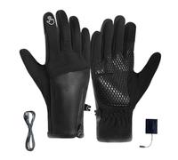 Guantes calefactables - Guantes de calentamiento recargables, guantes de invierno sensibles al tacto, equipo térmico alimentado por pilas, carcasa impermeable transpirable con puño ajustable para